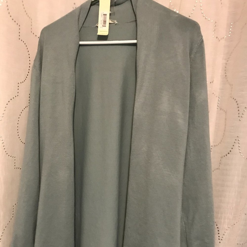 NWT Women's Cyrus Light Sage Green Open Cardigan Sweater - Size XL
